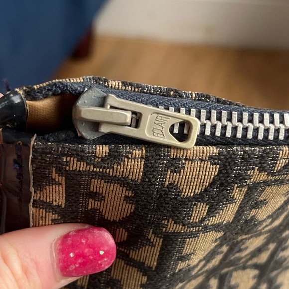 Christian Dior Vintage Navy Trotter Oblique Monogram Print Clutch Bag - Picture 4 of 16